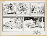 JACK DAVIS FRAMED ORIGINAL ART WITH BOY SCOUT.