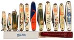 NYWF 1939 LOT OF NINE DIFFERENT SOUVENIR KNIVES.