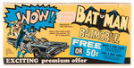 "BURRY'S BATMAN BATMOBILE BY AURORA" EXTREMELY RARE SALESMAN'S SAMPLE BOX.