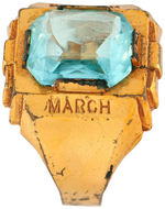 ORPHAN ANNIE MARCH BIRTHSTONE RING.