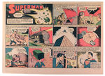 “SUPERMAN” ORIGIN SUNDAY COMIC PAGES.