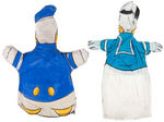 ONE MICKEY MOUSE & TWO DONALD DUCK HAND-COLORED PROTOTYPE HAND PUPPETS.