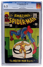 "AMAZING SPIDER-MAN" #35 APRIL 1966 CGC 6.5 OFF-WHITE TO WHITE PAGES.