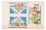 DISNEY 1935 STUDIO CHRISTMAS CARD PRINTERS PROOF.