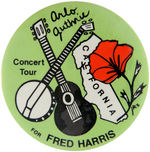 PAIR OF SCARCE CONCERT BUTTONS: ARLO GUTHRIE FOR FRED HARRIS PLUS McGOVERN CLASSIC.