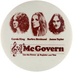 PAIR OF SCARCE CONCERT BUTTONS: ARLO GUTHRIE FOR FRED HARRIS PLUS McGOVERN CLASSIC.