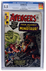 "THE AVENGERS" CGC COMIC BOOK TRIO.