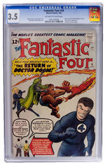 "FANTASTIC FOUR" CGC COMIC BOOK LOT.