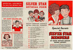 RADIO ORPHAN ANNIE RARE FOLDER FOR "SILVER STAR MEMBERS" 1937.