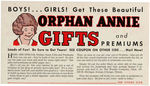 RARE 1935 ORPHAN ANNIE CATALOG OF OVALTINE PREMIUMS.