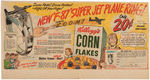 KELLOGG'S CORN FLAKES F-87 SUPER JET PLANE RING WITH RARE INSTRUCTIONS, MAILER AND AD.