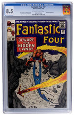 "THE FANTASTIC FOUR" #47 FEBRUARY 1966 CGC 8.5 OFF-WHITE TO WHITE PAGES.