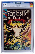 "FANTASTIC FOUR" #53 AUGUST 1966 CGC 8.5 OFF-WHITE PAGES.