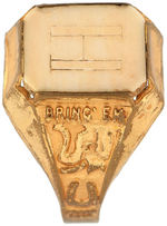 FRANK BUCK IVORY INITIAL RING WITH LETTER “H.”