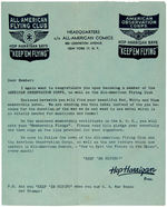 HOP HARRIGAN AMERICAN OBSERVATION CORPS VERSION WITH LEXINGTON AVENUE ADDRESS.