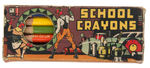 "BUCK ROGERS CRAYON SHIP/SCHOOL CRAYONS" BOXED SET.