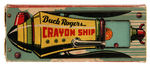 "BUCK ROGERS CRAYON SHIP/SCHOOL CRAYONS" BOXED SET.