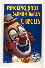 "RINGLING BROS. AND BARNUM & BAILEY CIRCUS" LOU JACOBS CLOWN POSTER.