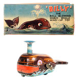 "BILLY THE BALL BLOWING MAGIC WHALE WINDUP."