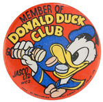 DONALD DUCK ENGLISH CANDY CLUB MEMBER’S RARE BUTTON.