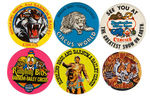 "RINGLING BROS. AND BARNUM & BAILEY" FIVE BUTTONS PLUS ONE FROM COLE BROS.