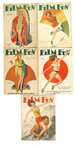 "FILM FUN" MAGAZINE LOT WITH ENOCH BOLLES COVER ART.