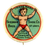 BIBLICAL INSPIRED "LITTLE SAMSON SCHOOL SHOES" CIRCA 1910.