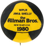 NEW HAVEN, CT. ROCK STATION BUTTON PROMOTES “THE ALMAN BROS. NEW YEAR’S EVE 1980.”