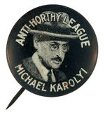 HUNGARY'S 1918-19 DEMOCRATIC LEADER KAROLYI OPPOSES PRE-WWII FASCIST LEADER.