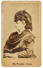 CARTE de VISITE OF VICTORIA WOODHULL FIRST FEMALE PRESIDENTAL CANDIDATE.