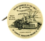 "McCORMICK HARVESTING MACHINE CO." CELLO ENCASED TAPE MEASURE.