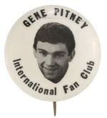 "GENE PITNEY INTERNATIONAL FAN CLUB" SCARCE BUTTON.