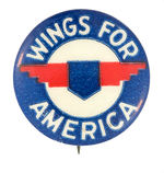 "WINGS FOR AMERICA" WITH INTERESTING BACKPAPER.