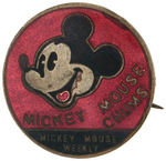 MICKEY MOUSE CLUB ENGLISH ENAMEL BADGE GROUP OF THREE.