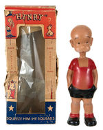 "HENRY" SQUEAK TOYS WITH PACKAGING.