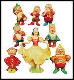 SNOW WHITE AND THE SEVEN DWARFS RARE FIGURINE SET BY WADE, ENGLAND.