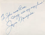 JAYNE MANSFIELD SIGNED PHOTO.