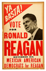 "MEXICAN AMERICAN DEMOCRATS FOR REAGAN" WINDOW CARD.