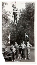 "EFFIGY OF HITLER HUNG IN STREET" NEWS SERVICE PHOTO.