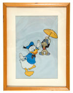 DONALD DUCK AND JIMINY CRICKET FRAMED PRODUCTION CEL.