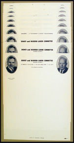 "DEWEY AND WARREN LABOR COMMITTEE" STATIONERY LOT.