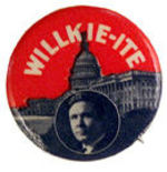 SCARCE "WILLKIE-ITE" PICTURE BUTTON.