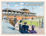 1890 NATIONAL LEAGUE SPRING TRAINING ORIGINAL ART BY CUBAN ARTIST JORGE S.