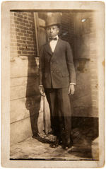 NEGRO LEAGUE LEGEND AND HOF MEMBER JUDY JOHNSON REAL PHOTO POSTCARD.