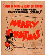 "MICKEY MOUSE" CHRISTMAS CARD TRIO.