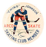 EARLY FAMOUS HOCKEY PLAYER CLUB BUTTON.