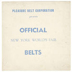 “NEW YORK WORLD’S FAIR 1964-1965 BAGGED SOUVENIR T-SHIRT AND BOXED BELT.