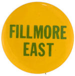 "FILMORE EAST" PROMO BUTTON FOR BILL GRAHAM'S NYC VENUE.