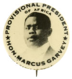 “HON. MARCUS GARVEY” REAL PHOTO BUTTON FROM THE HAKE COLLECTION.