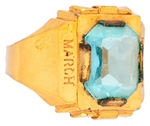 ORPHAN ANNIE MARCH BIRTHSTONE RING.